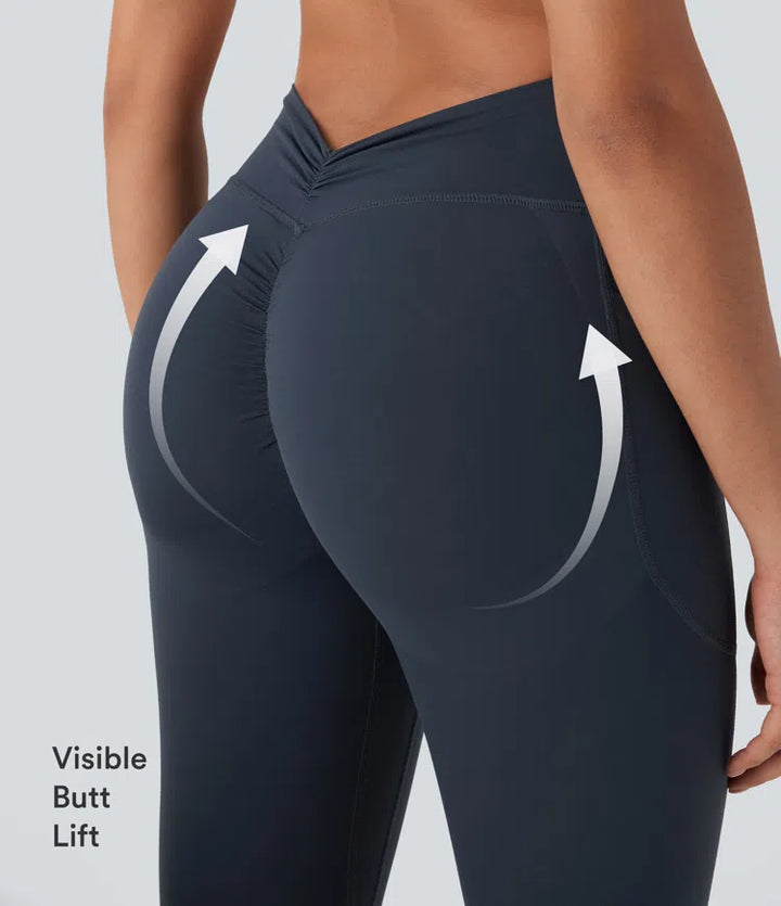 Halara UltraSculpt High Waisted Tummy Control Butt Lifting Ruched Pocket Shaping Yoga Leggings