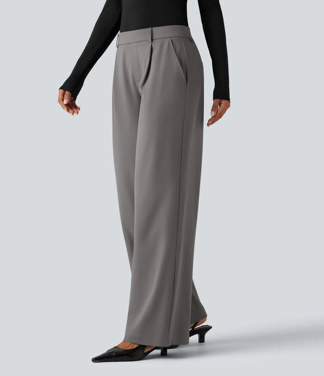 Halara Flex DayStretch Low Rise Straight Leg Work Pants with Pockets