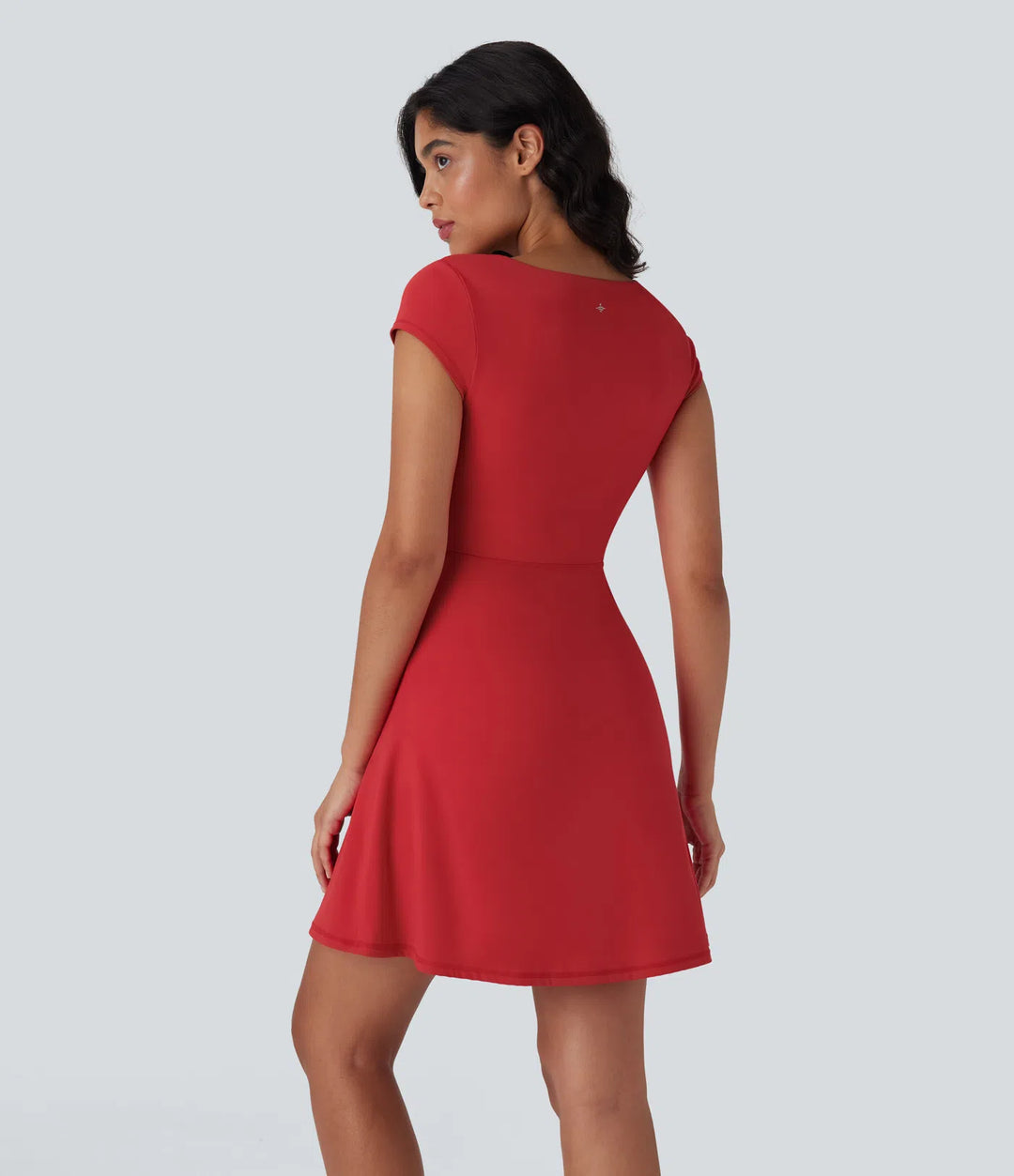 SoftlyZero Plush Square Neck Corset 2-in-1 Mini Casual Dress with Pockets
