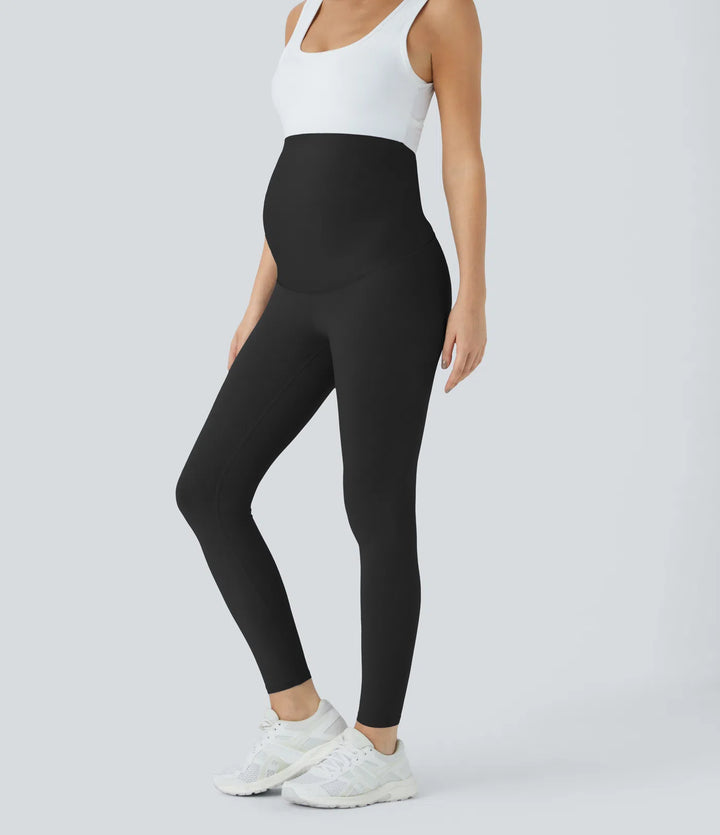 SoftlyZero Super High Waisted Maternity Yoga 7/8 Leggings