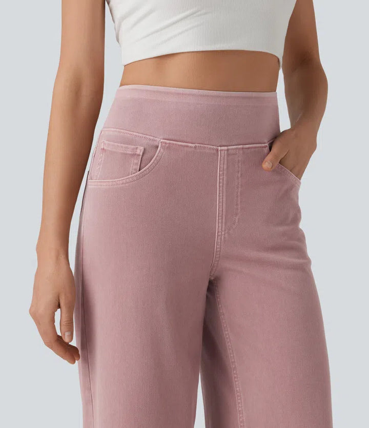 Halara Flex High Waisted Wide Leg Colorful Casual Jeans with Pockets