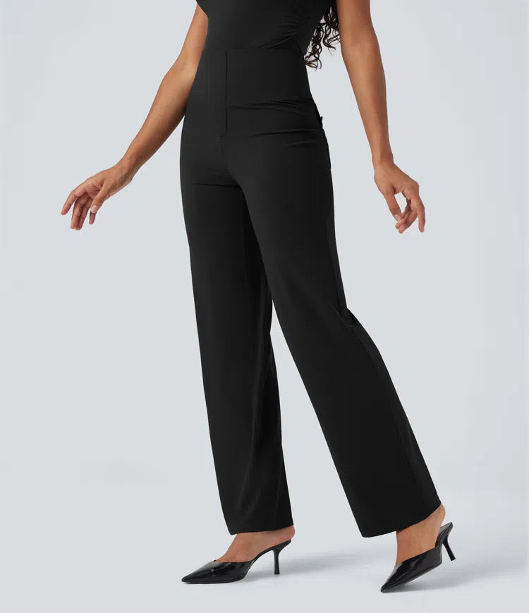 Halara UltraSculpt High Waisted Tummy Control Straight Leg Work Pants with Pockets