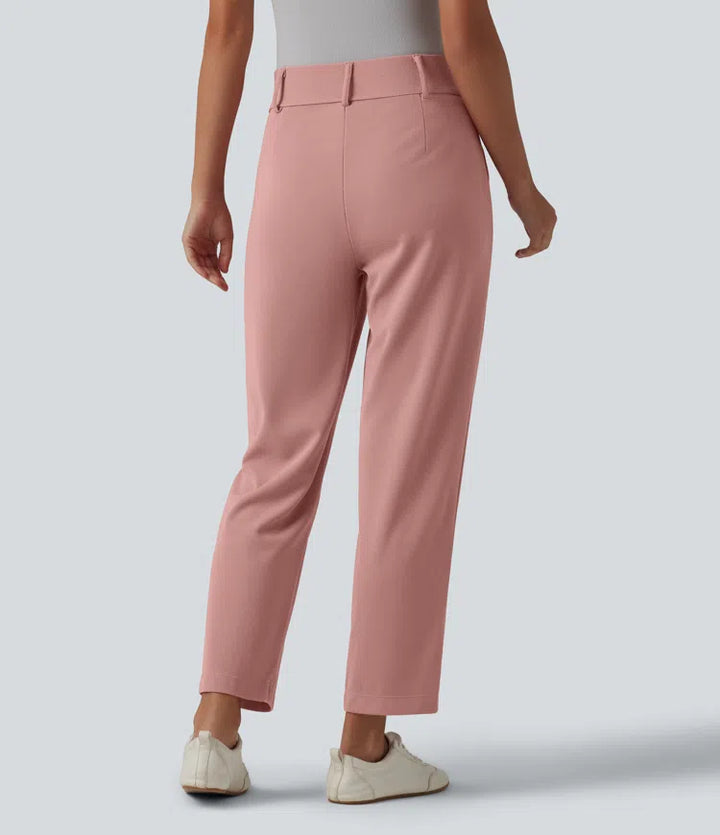 Halara Flex High Waisted Tapered Waffle Work Pants with Pockets