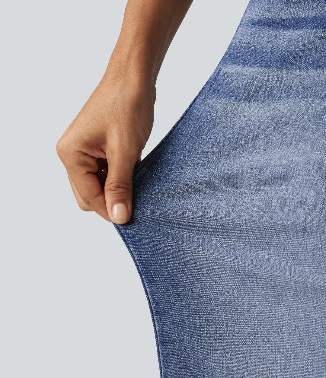 High Waisted Straight Leg Casual Jeans with Pockets
