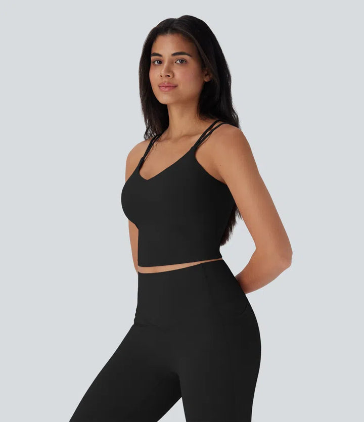 Halara UltraSculpt Cool Quick Dry Cropped Yoga Tank Top-UPF50+