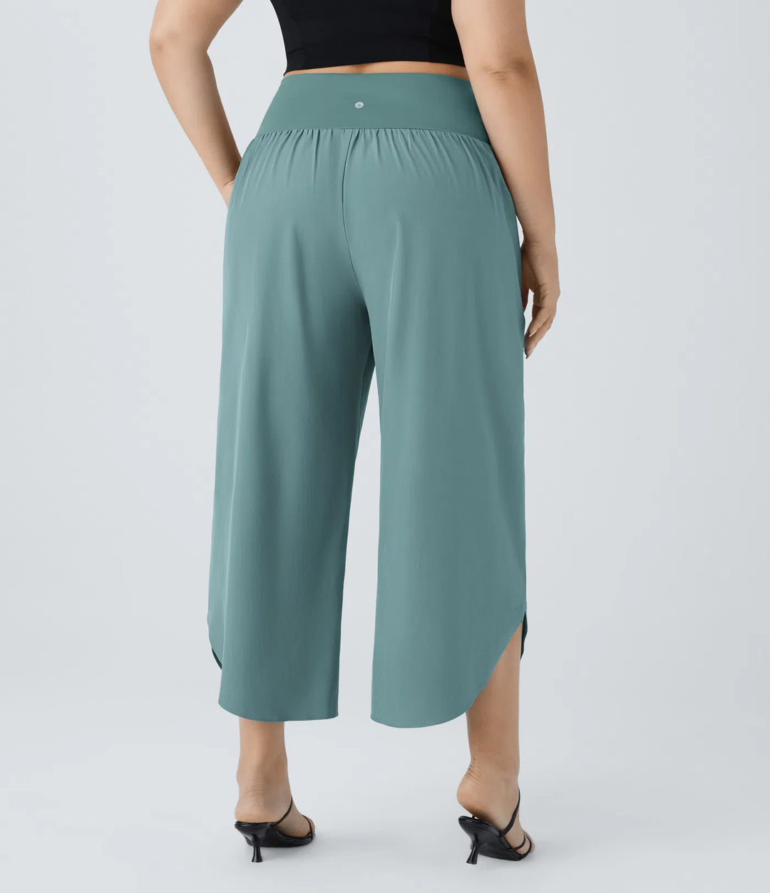 Breezeful High Waisted Crossover Pocket Quick Dry Plus Size Pants