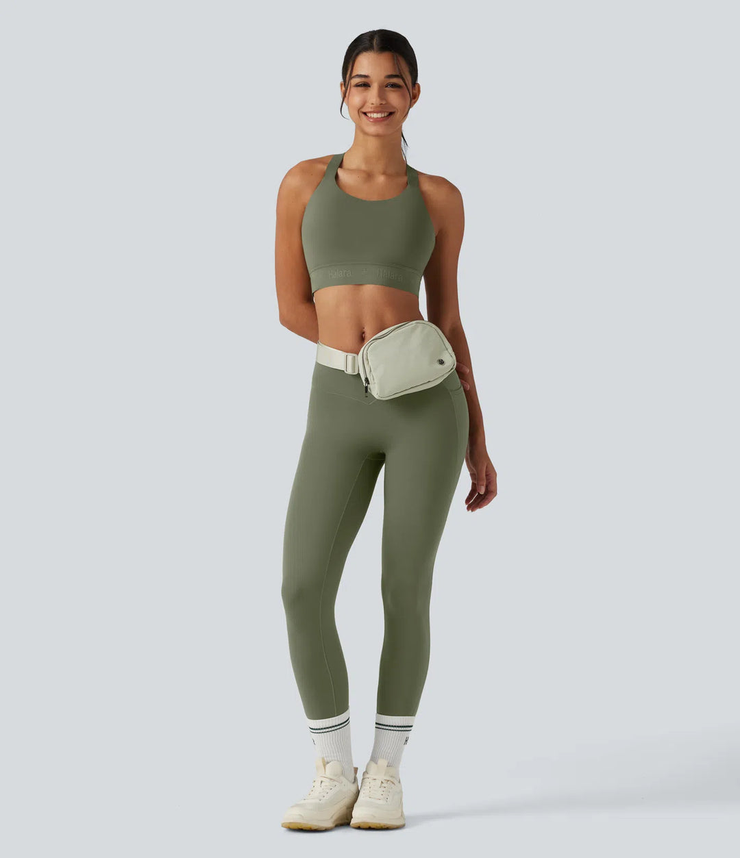 SpeedWave Medium Support U Neck Built-in Bra Quick Dry Running Sports Bra DD-F Cups