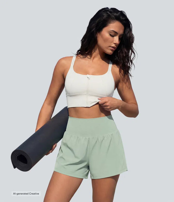 SoftlyZero Airy Super High Waisted 2-in-1  InstantCool Yoga Shorts 5&
