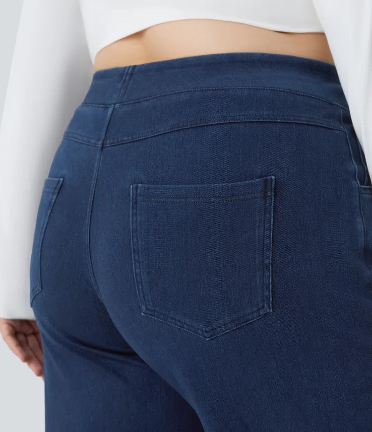 Halara Flex High Waisted Pockets Baggy Wide Leg Loose Casual Plus Size Jeans