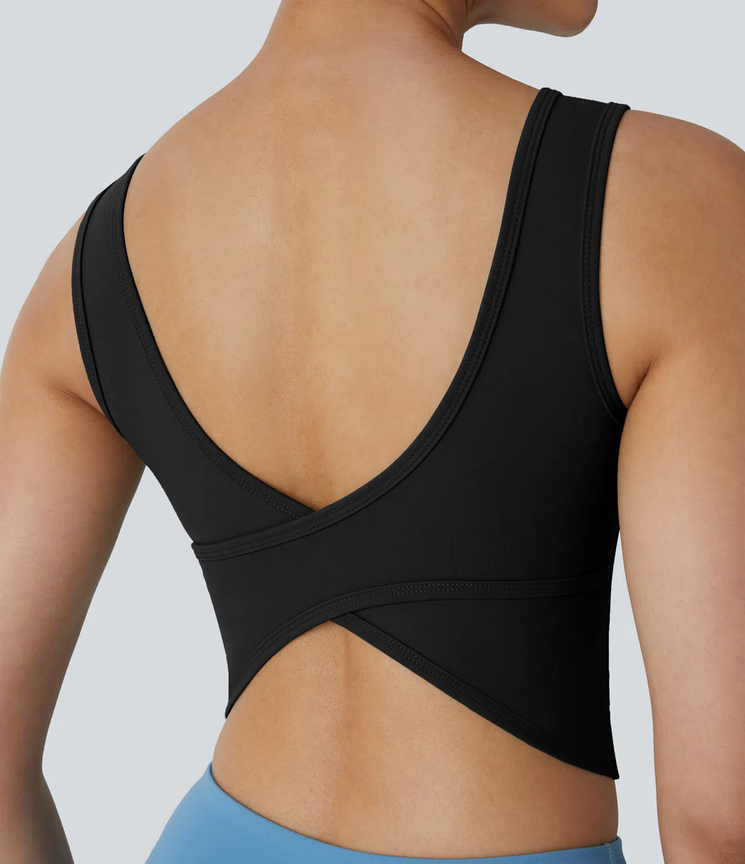 U Neck Crossover Barre Ballet Dance Tank Top A-D Cups