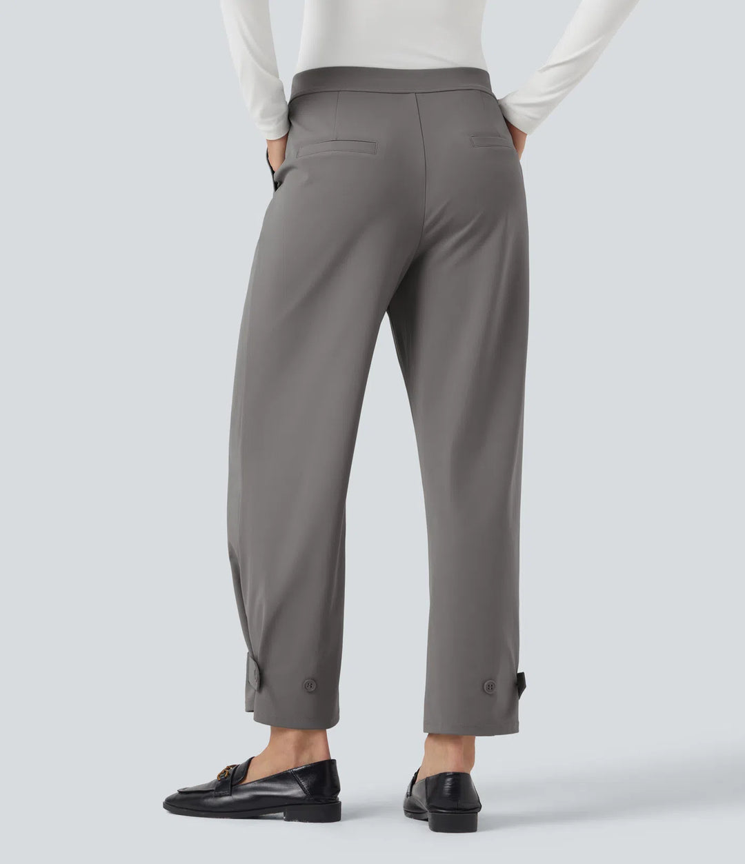 Halara Flex DayStretch Mid Rise Adjustable Pant Width Work Tapered Pants with Pockets