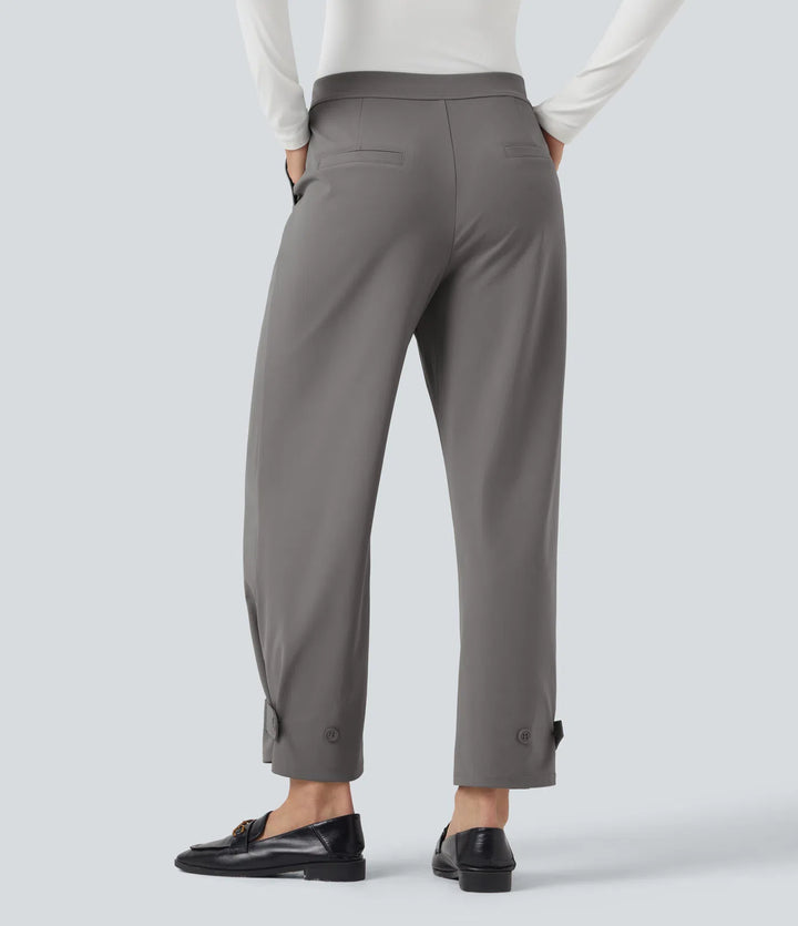 Halara Flex DayStretch Mid Rise Adjustable Pant Width Work Tapered Pants with Pockets