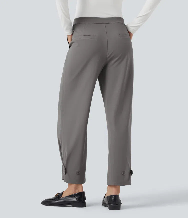 Halara Flex DayStretch Mid Rise Adjustable Pant Width Work Tapered Pants with Pockets