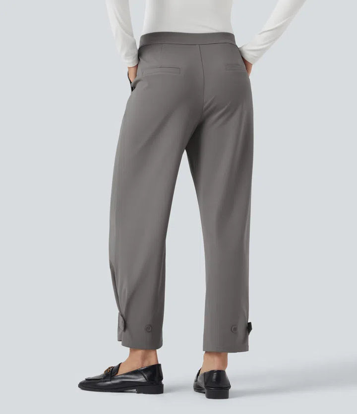 Halara Flex DayStretch Mid Rise Adjustable Pant Width Work Tapered Pants with Pockets