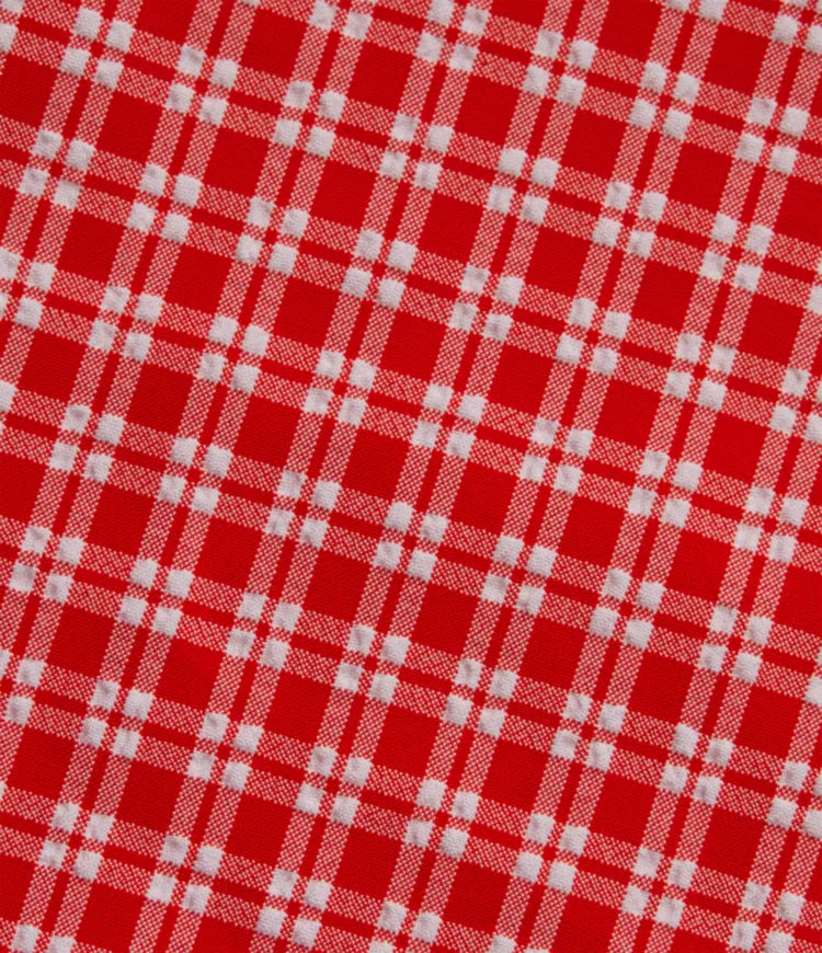 Boat Neck Sleeveless Gingham Mini Casual Dress with Pockets