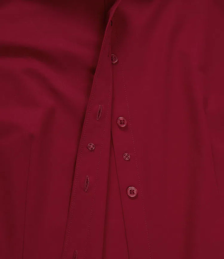 Long Sleeve Curved Hem Work Shirt