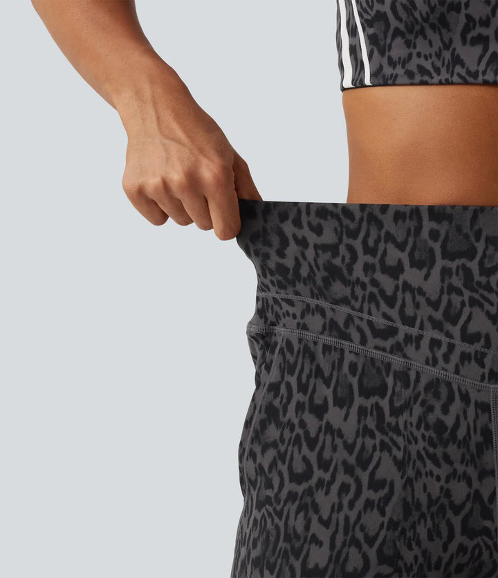 Halara UltraSculpt Leopard Print High Waisted Tummy Control Yoga Joggers with Pockets