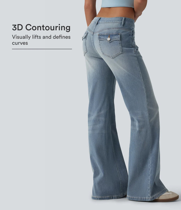 Halara Flex Low Rise Flare Casual Jeans with Pockets