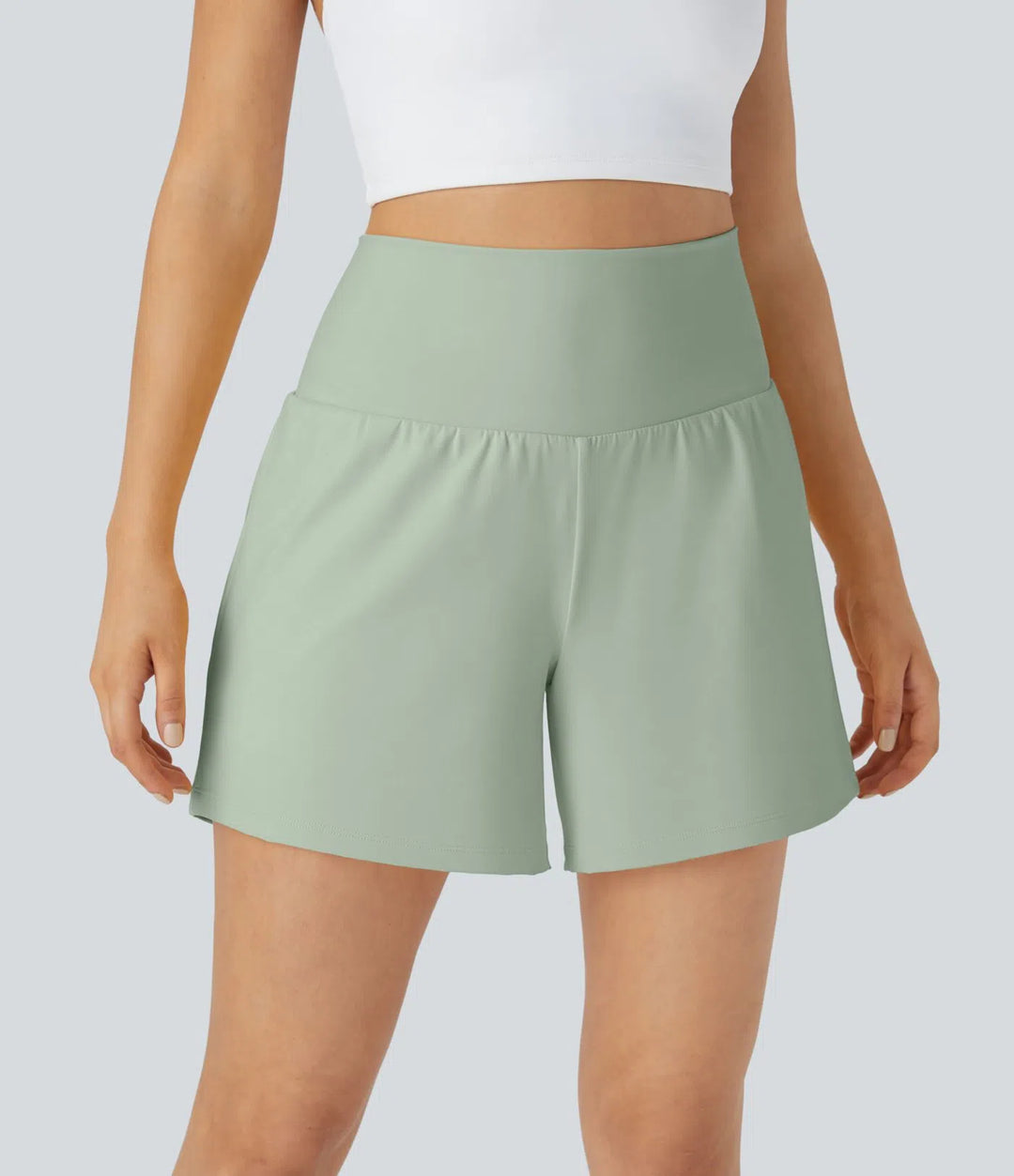 SoftlyZero Airy Super High Waisted 2-in-1  InstantCool Yoga Shorts 5&