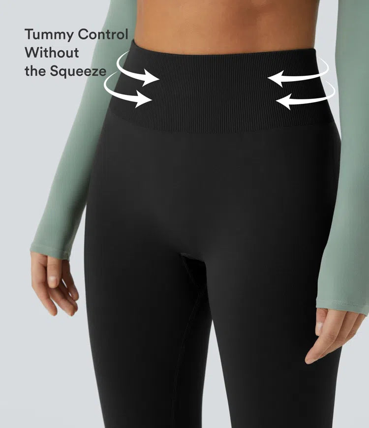 OneForm Seamless Flow Mid Rise Tummy Control Butt Lifting Yoga Leggings