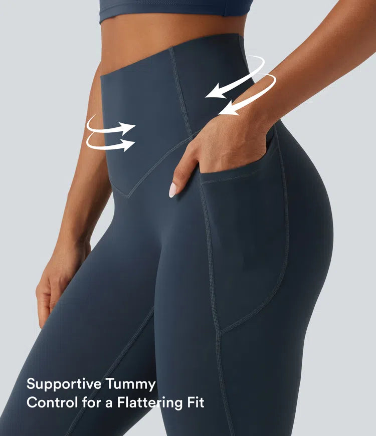 Halara UltraSculpt High Waisted Scrunch Butt Lifting Tummy Control Shaping Training Leggings with Pockets
