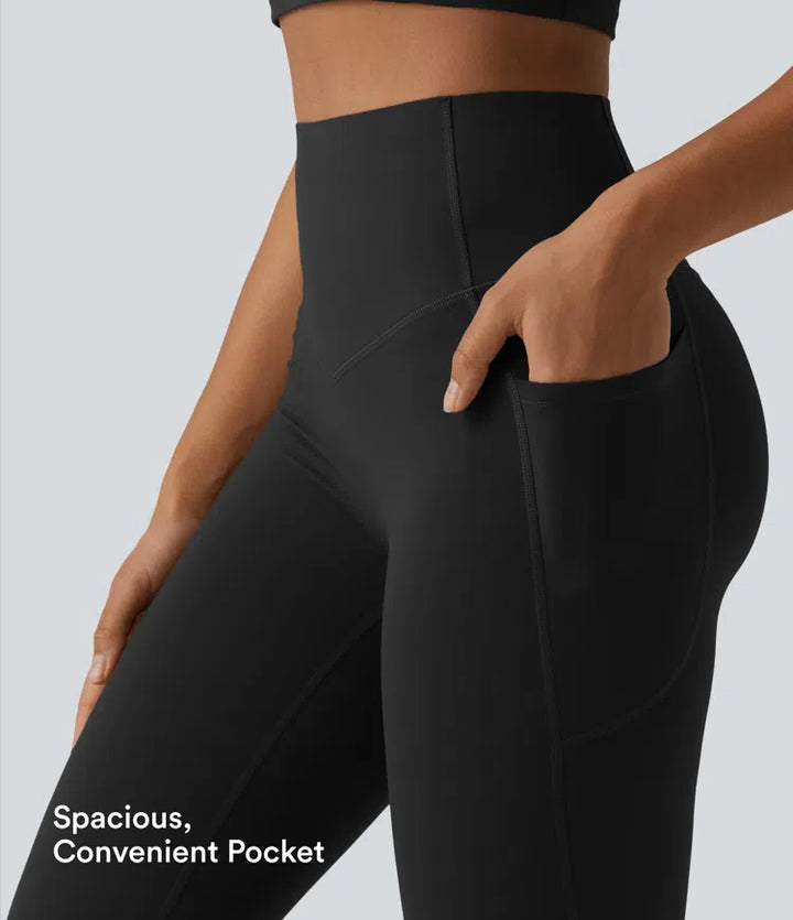 Halara UltraSculpt High Waisted Butt Lifting Tummy Control Bootcut Yoga Leggings with Pockets