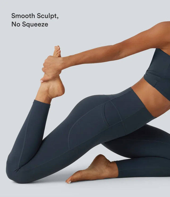 Halara UltraSculpt Curvy High Waisted Tummy Control Shaping Yoga Leggings with Pockets