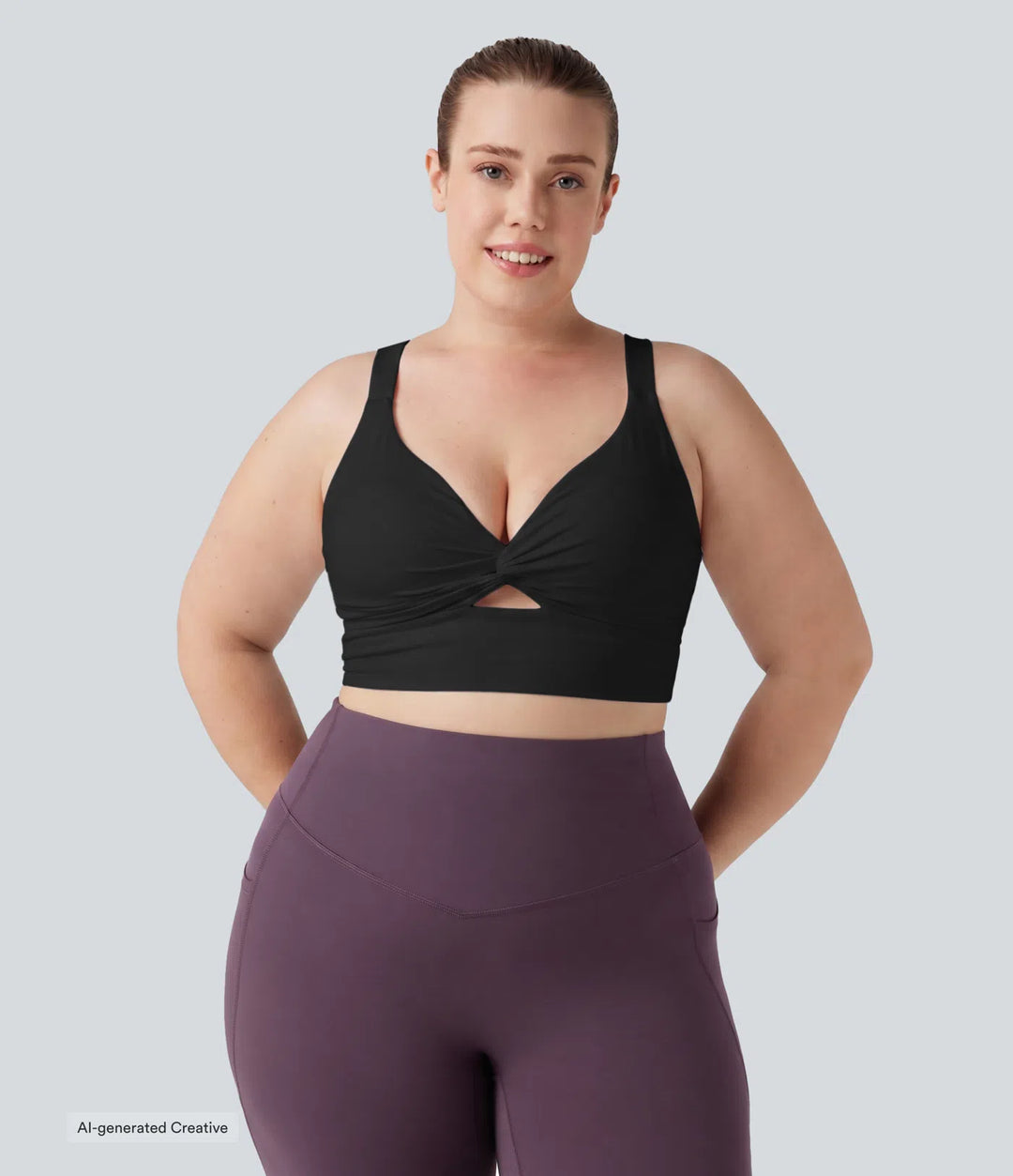 Plus Size Halara UltraSculpt Light Support Molded Cups Push-Up Yoga Sports Bra