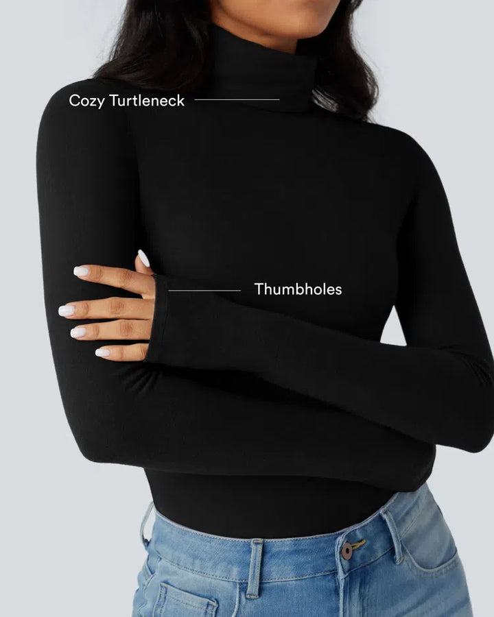 Halara HeatCore Turtleneck Long Sleeve Thumb Hole Casual Warming Top