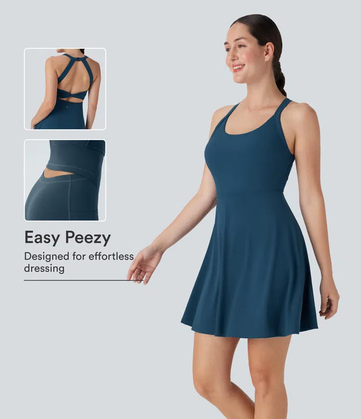Flare Low Support Dance Active Dress-Longer Length-Easy Peezy Edition DD-F Cups