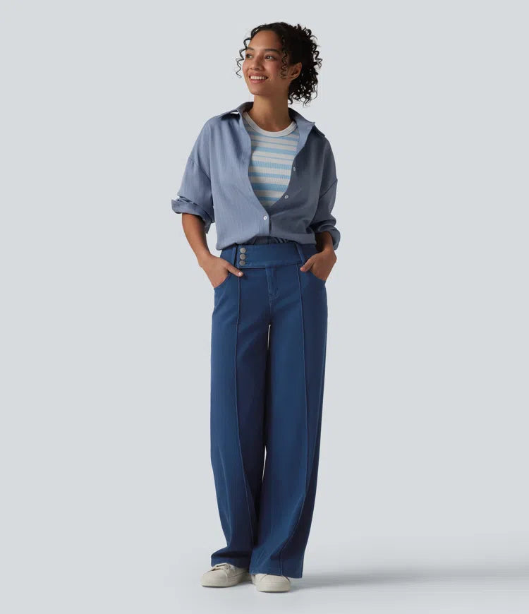 Halara Flex Low Rise Straight Leg Colorful Work Jeans with Pockets