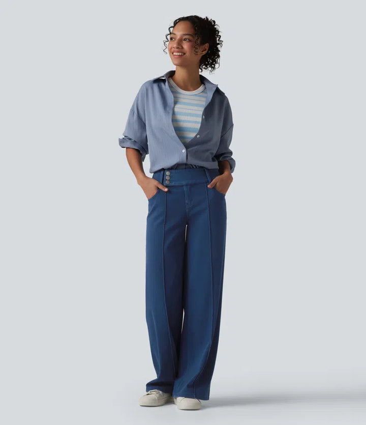 Halara Flex Low Rise Straight Leg Colorful Work Jeans with Pockets
