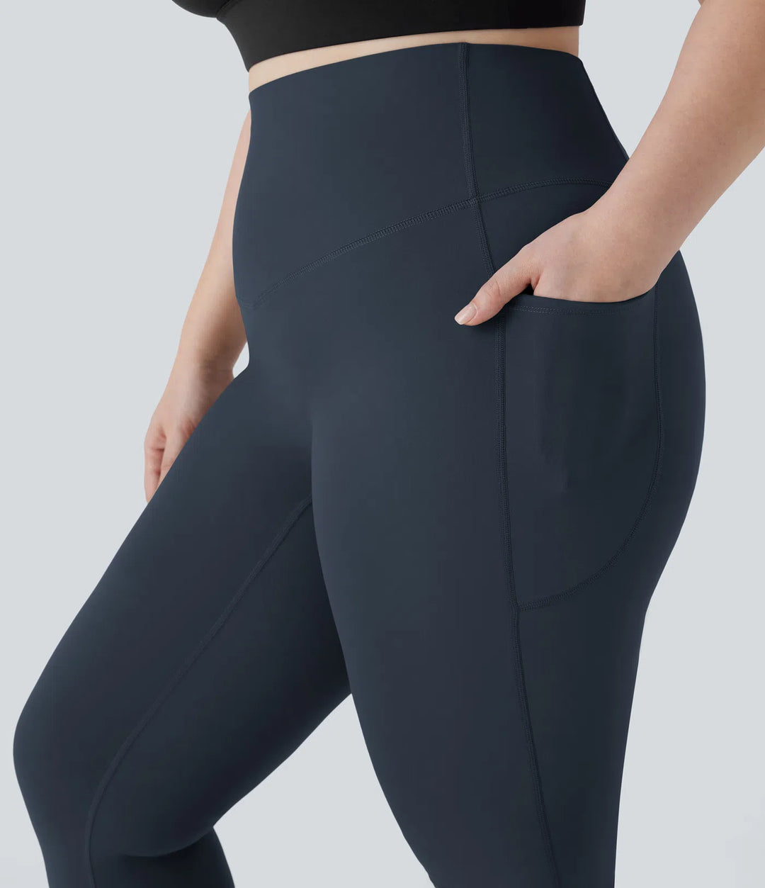 Halara UltraSculpt High Waisted Tummy Control Pocket Shaping Yoga Bootcut Plus Size Leggings