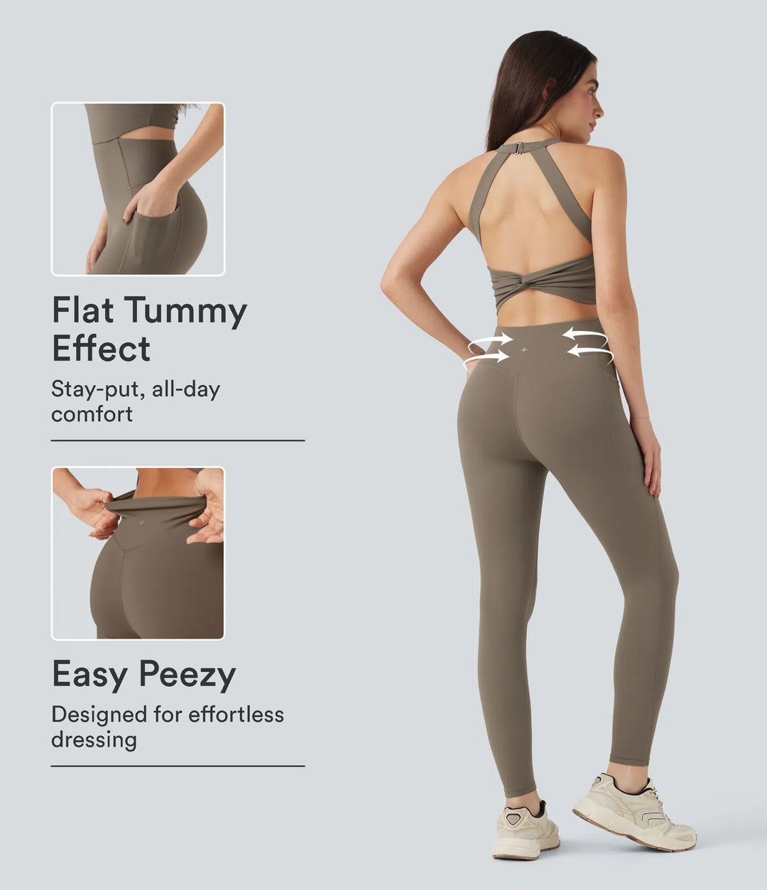 Halara UltraSculpt Tummy Control Training Jumpsuit with Pockets-Easy Peezy Edition