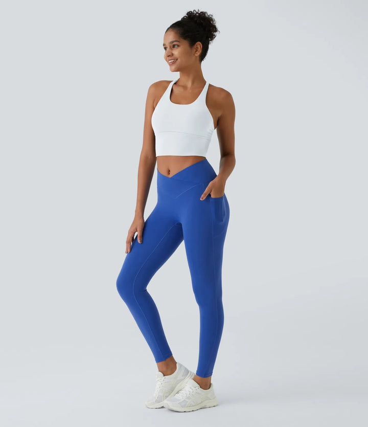 SoftlyZero Crossover Pocket Plain Leggings