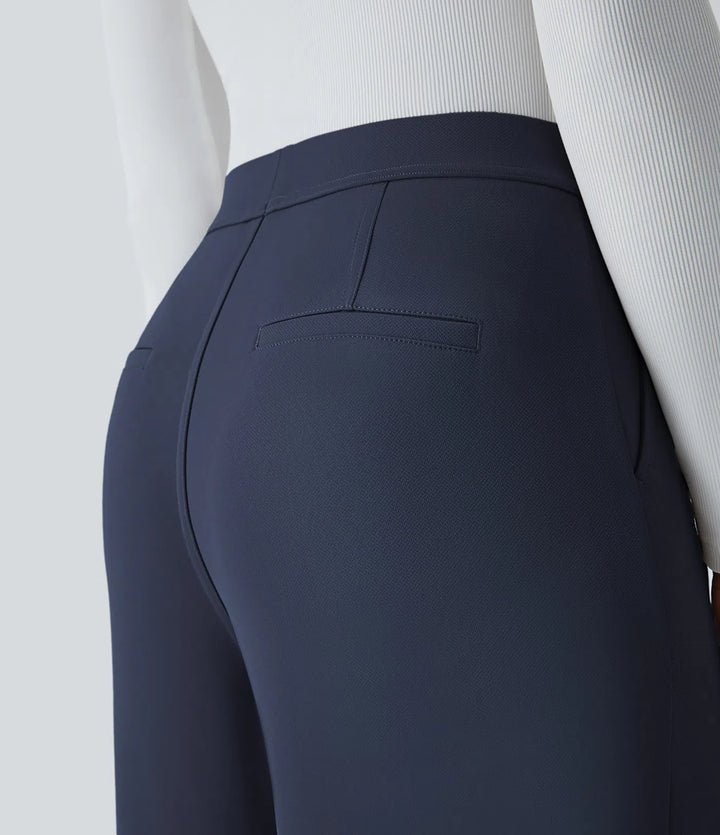 Halara Flex High Waisted Pocket Straight Leg Crepe Work Pants