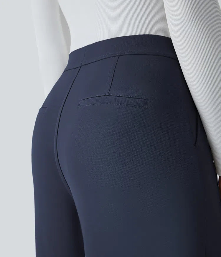 Halara Flex High Waisted Pocket Straight Leg Crepe Work Pants