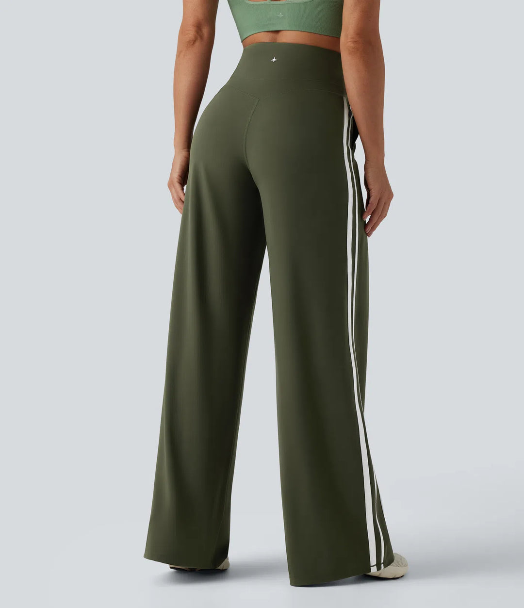 Halara UltraSculpt High Waisted Tummy Control Color Block Stripes Yoga Baggy Pants with Pockets