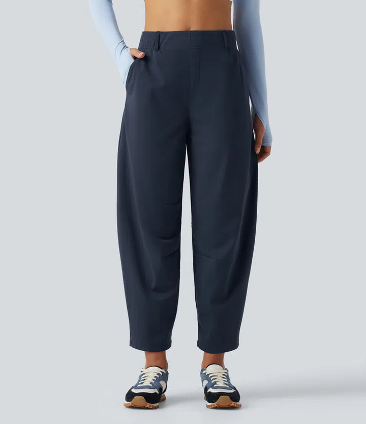 DayStretch High Waisted Barrel Leg Dance Pants with Pockets