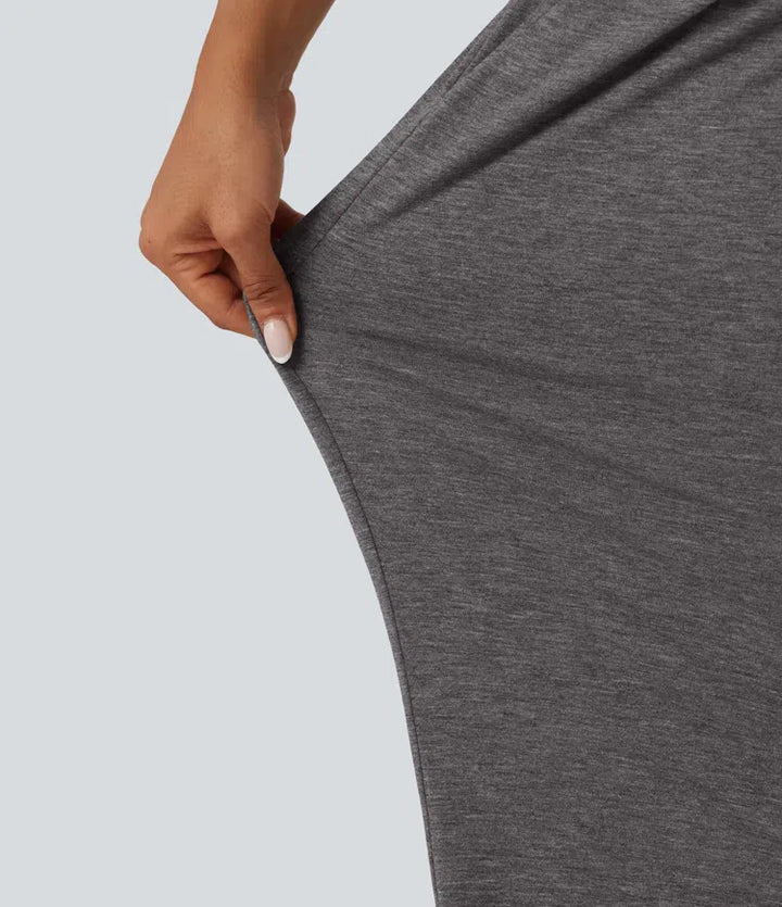 High Waisted Ruched Baggy Yoga Pants with Pockets