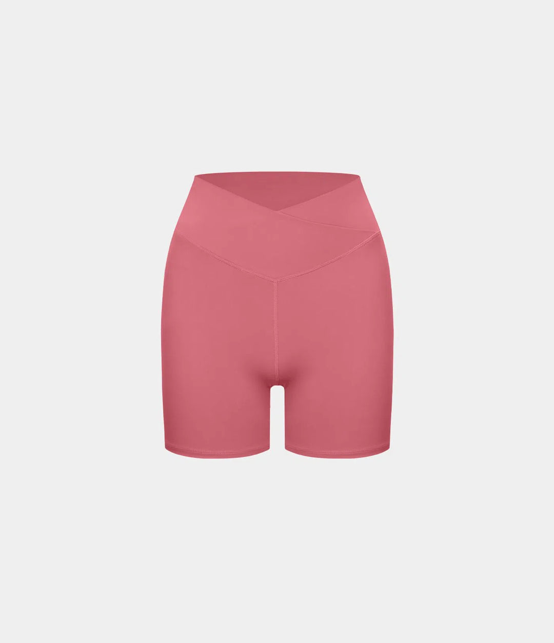 SoftlyZero Plush High Waisted Crossover Ruched Yoga Shorts 5&