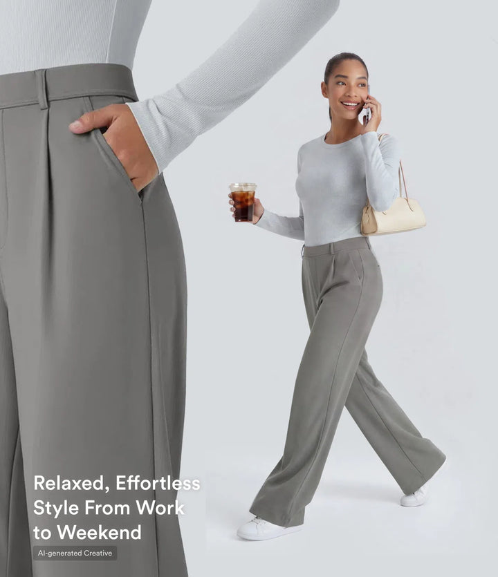 Halara Flex DayStretch High Waisted Pocket Work Flare Pants