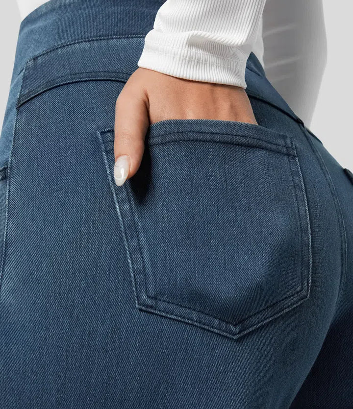 Halara Flex High Waisted Pockets Wide Leg Loose Work Jeans