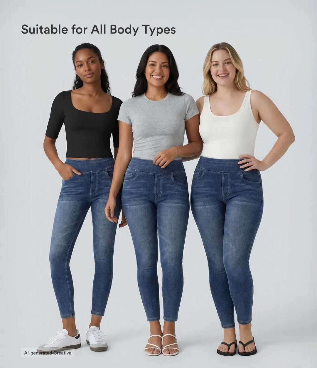 Halara Flex High Waisted Pockets Denim Casual Leggings