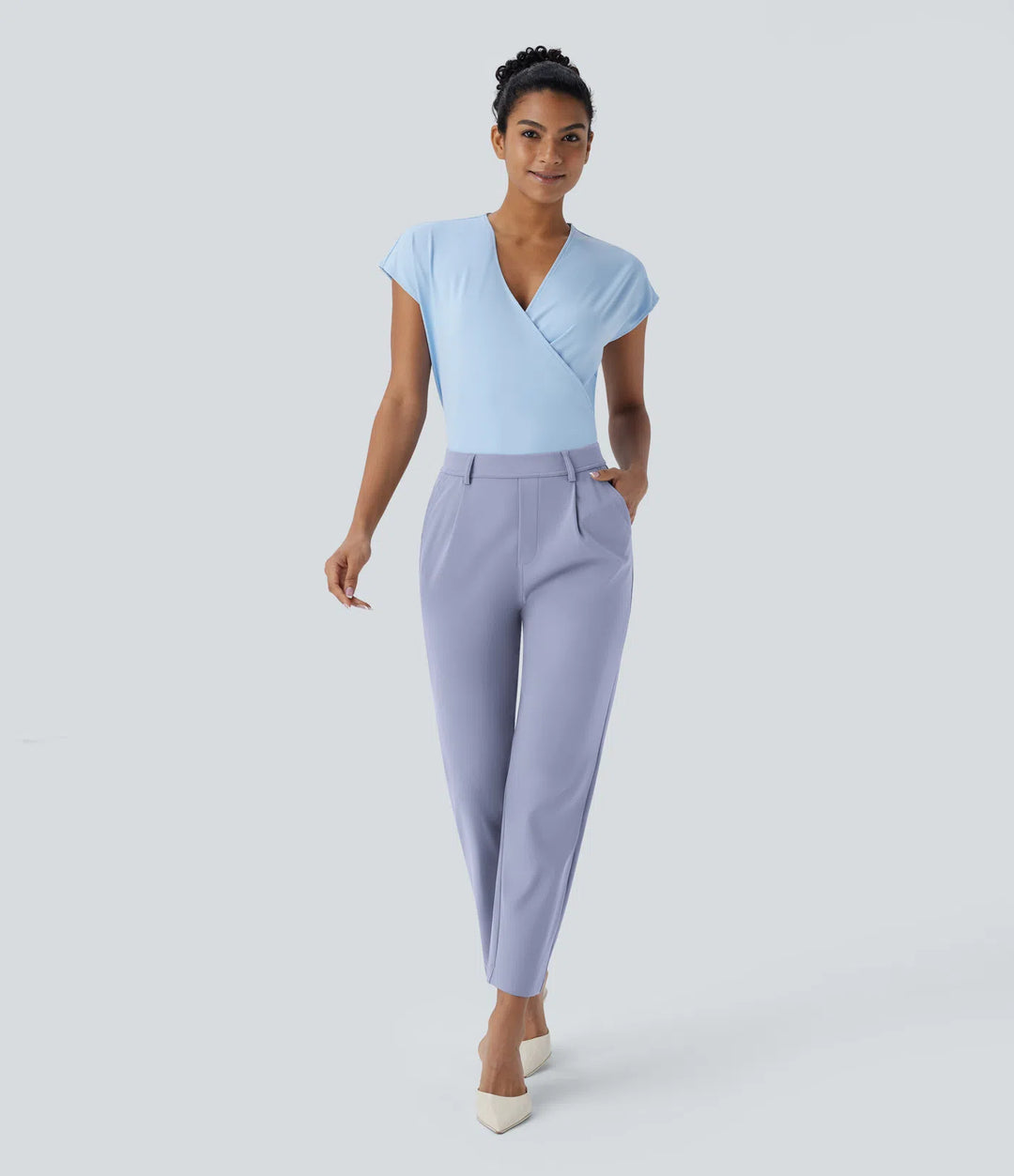 Halara Flex DayStretch High Waisted Pocket Ankle Length Tapered Work Pants