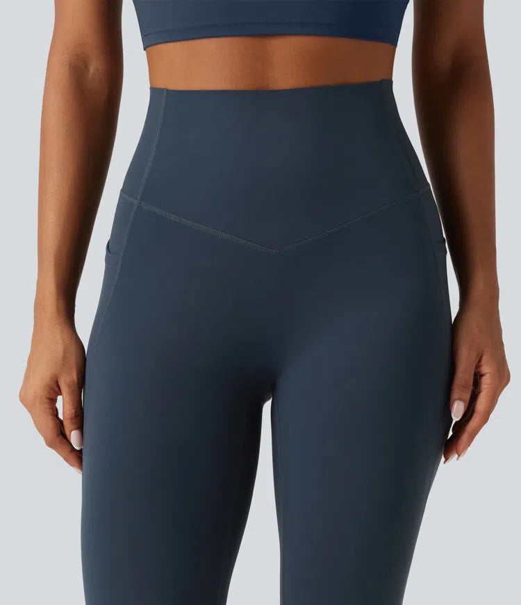 Halara UltraSculpt Curvy High Waisted Tummy Control Shaping Yoga Leggings with Pockets