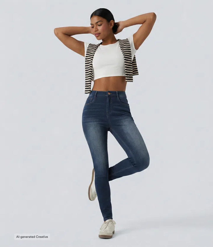 Halara Flex High Waisted Casual Skinny Jeans with Pockets