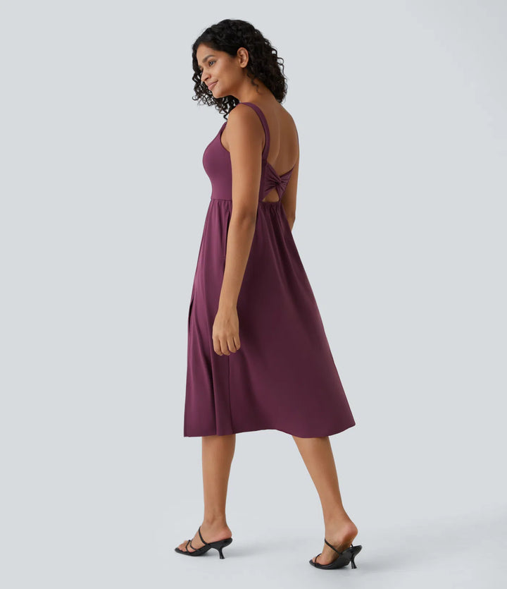 Padded Midi Casual Dress A-D Cups