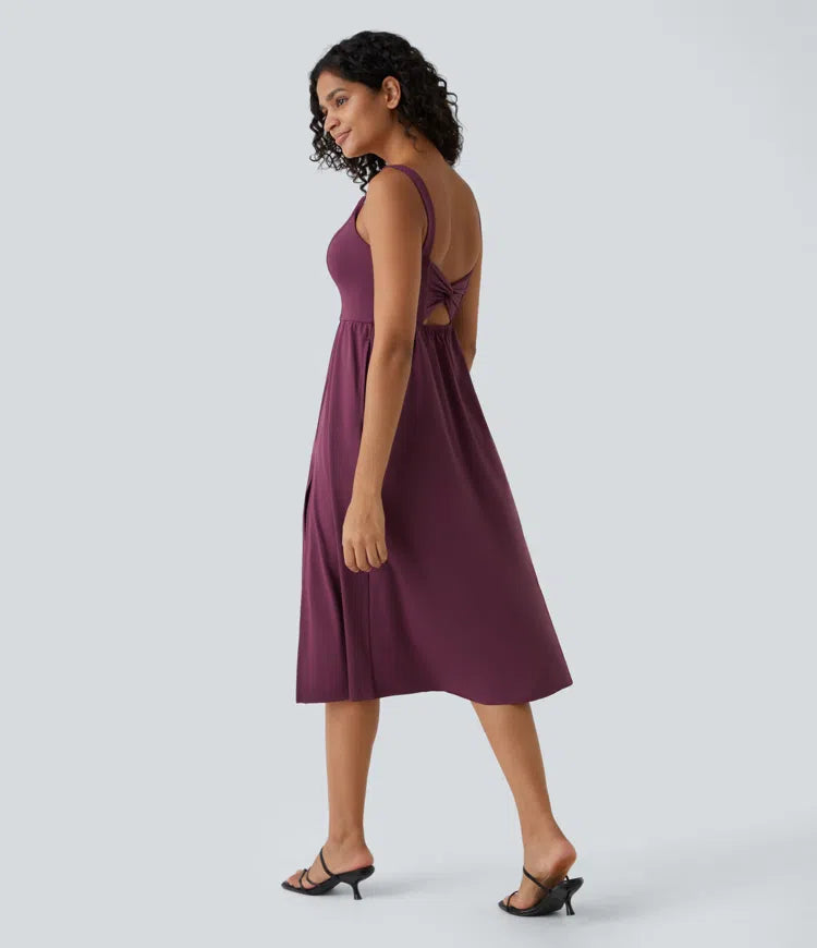Padded Midi Casual Dress A-D Cups