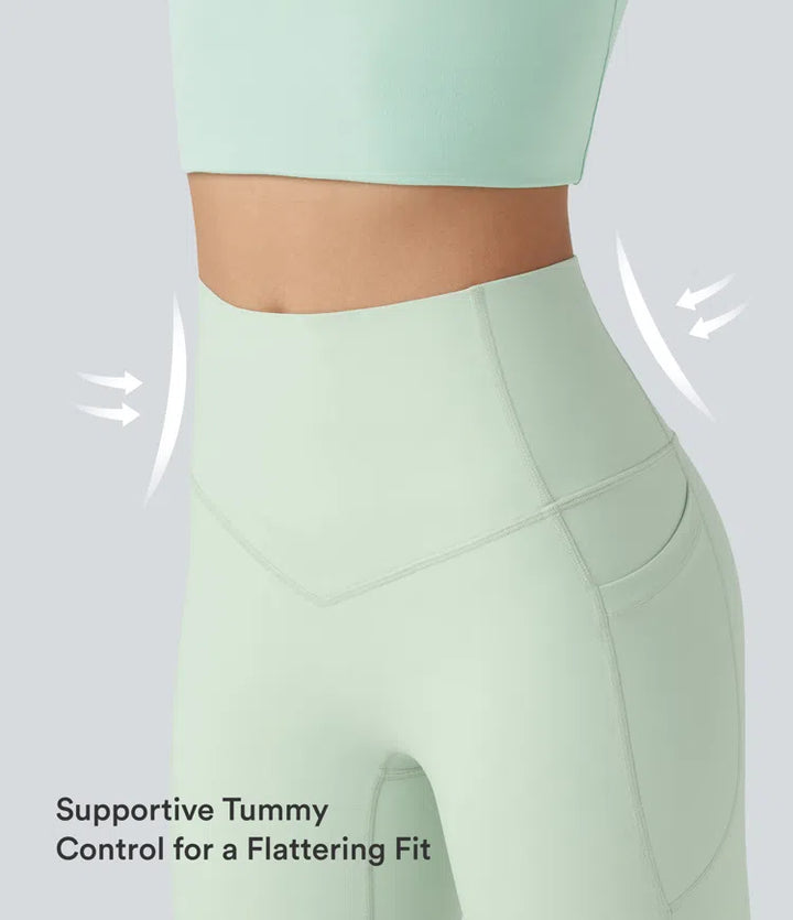 Halara UltraSculpt High Waisted Tummy Control Shaping Workout Leggings with Pockets